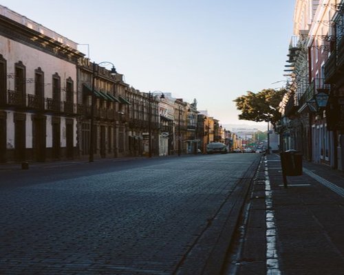 Mexican city street with a calm mood