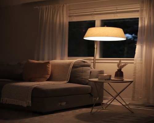 calm living room in the evening