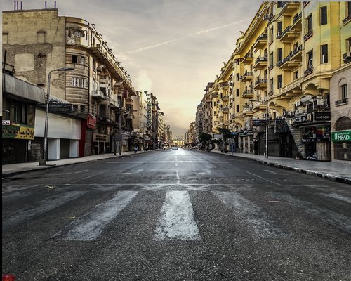 Mexican city street with a calm mood